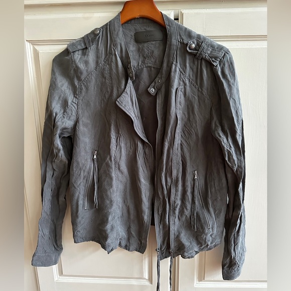 BlankNYC Gray Faux Suede Zipper Jacket Size M - Picture 2 of 4